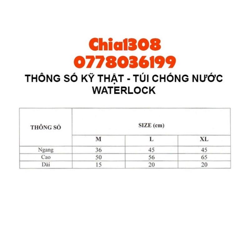 TÚI RÚT RANDO VẢI DÙ CAO CẤP, WATERLOCK CHỐNG NƯỚC , ĐỰNG BALO, TÚI XÁCH