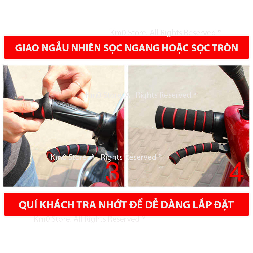 Mút Cao Su Bọc Tay Thắng/ Tay Lái Xe Máy - TRA NHỚT ĐỂ DỄ LẮP ĐẶT