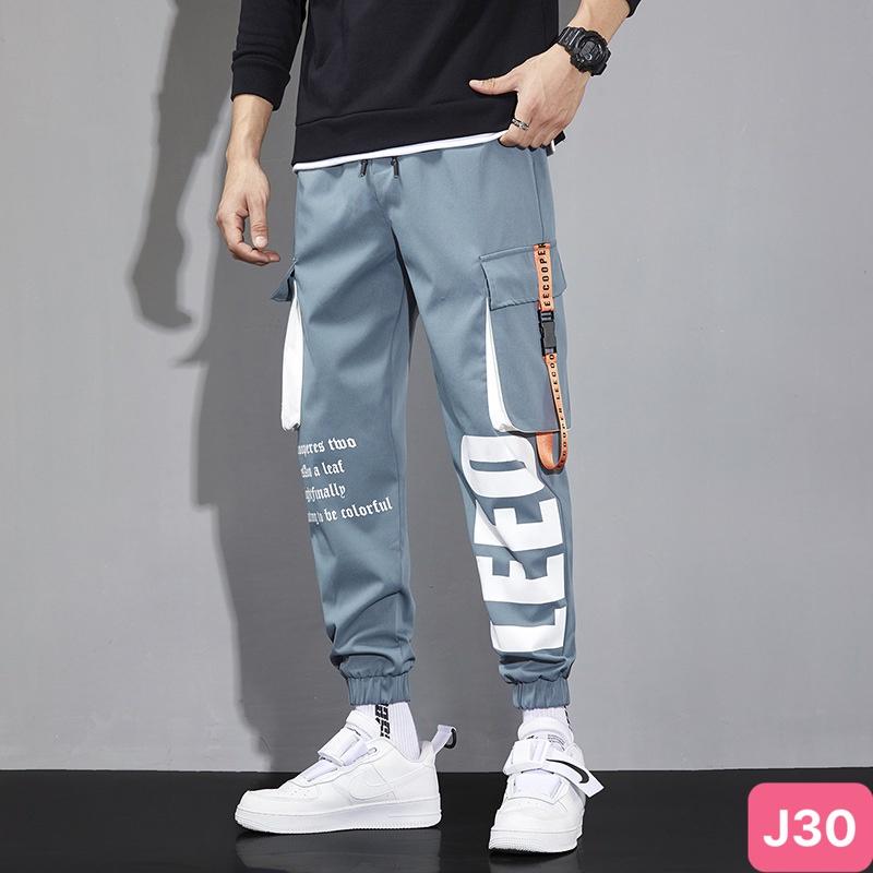 Quần jogger nam túi hộp bo chân màu xanh đậm không rách chất kaki cao cấp co dãn 4 chiều baggy thể thao nam havado30 mới