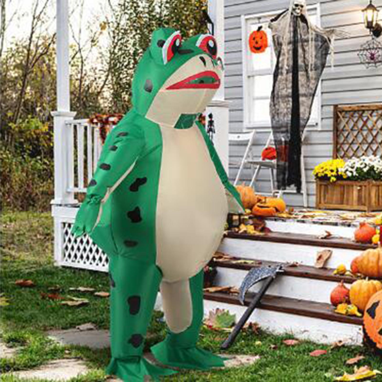 Inflatable Costume Frog, Cute Frog Clothing Party Dress up Carnival Cartoon Full Body Suit Halloween Party Cosplay for Kids Adult Men Women Unisex