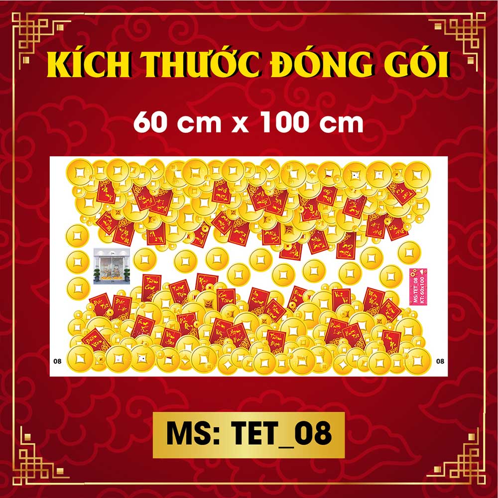 Decal trang trí tết combo số 15