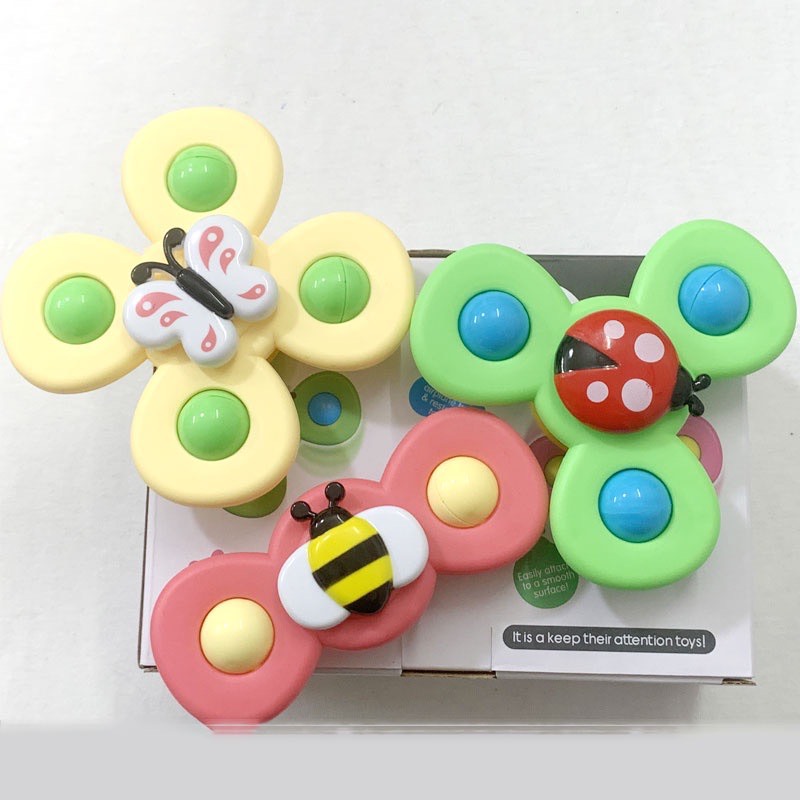 Đồ chơi con quay spinner vui nhộn, hộp đẹp set 3 con quay thiết kế hình động vật dễ thương cho bé