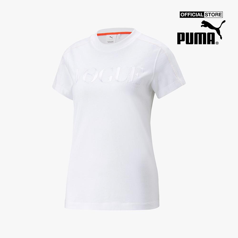 PUMA - Áo thun nữ tay ngắn cổ tròn hiện đại 535234-02