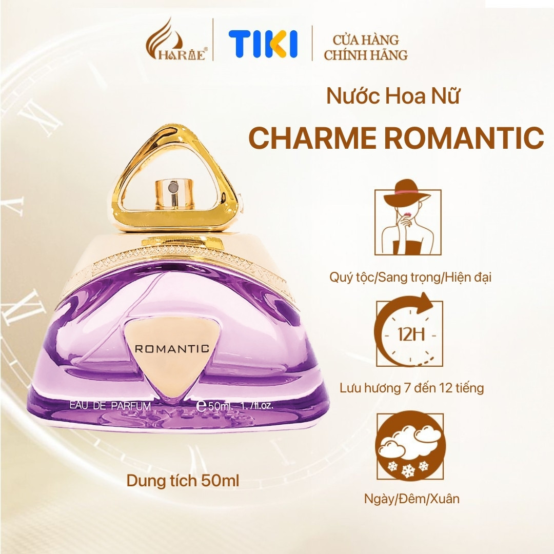[LIMITED DATE 10/2025 GIẢM 45%] Nước Hoa Nữ Cao Cấp GOOD CHARME ROMANTIC 50ml Lưu Hương Lâu Quý Tộc, Sang Trọng_Nước Hoa Chính Hãng
