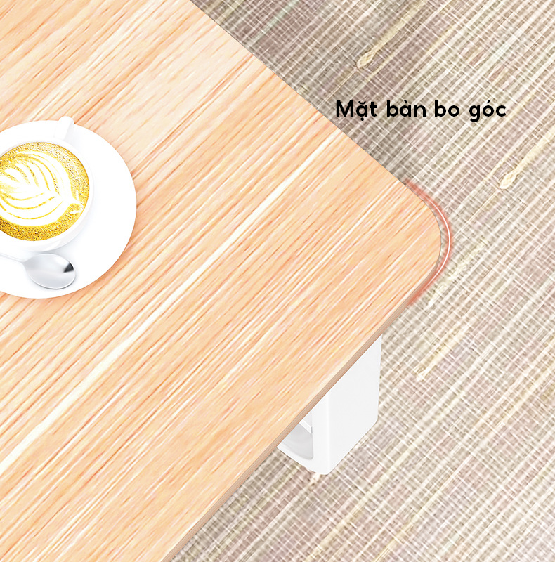 Bàn học thiết kế phong cách hiện đại đa năng đẹp mắt màu gỗ sáng sang trọng hài hòa, bàn làm việc kèm giá sách nhiều ngăn kích thước lớn