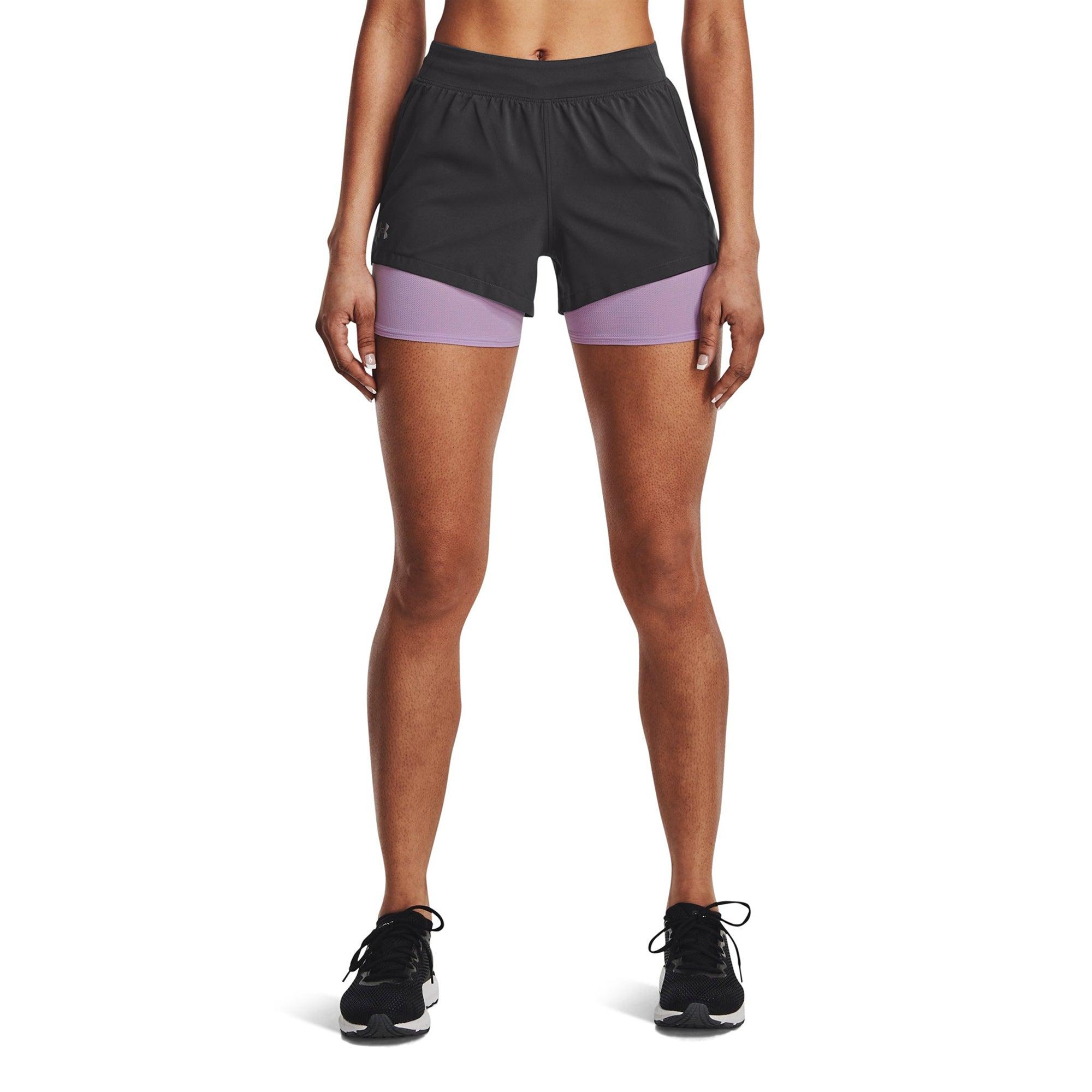 Quần ngắn thể thao nữ Under Armour Iso-Chill Run 2N1 - 1361582-011