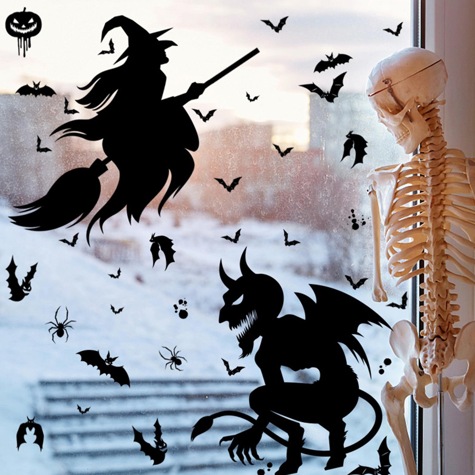 Nhãn dán cửa sổ trang trí Hallowen rùng rợn