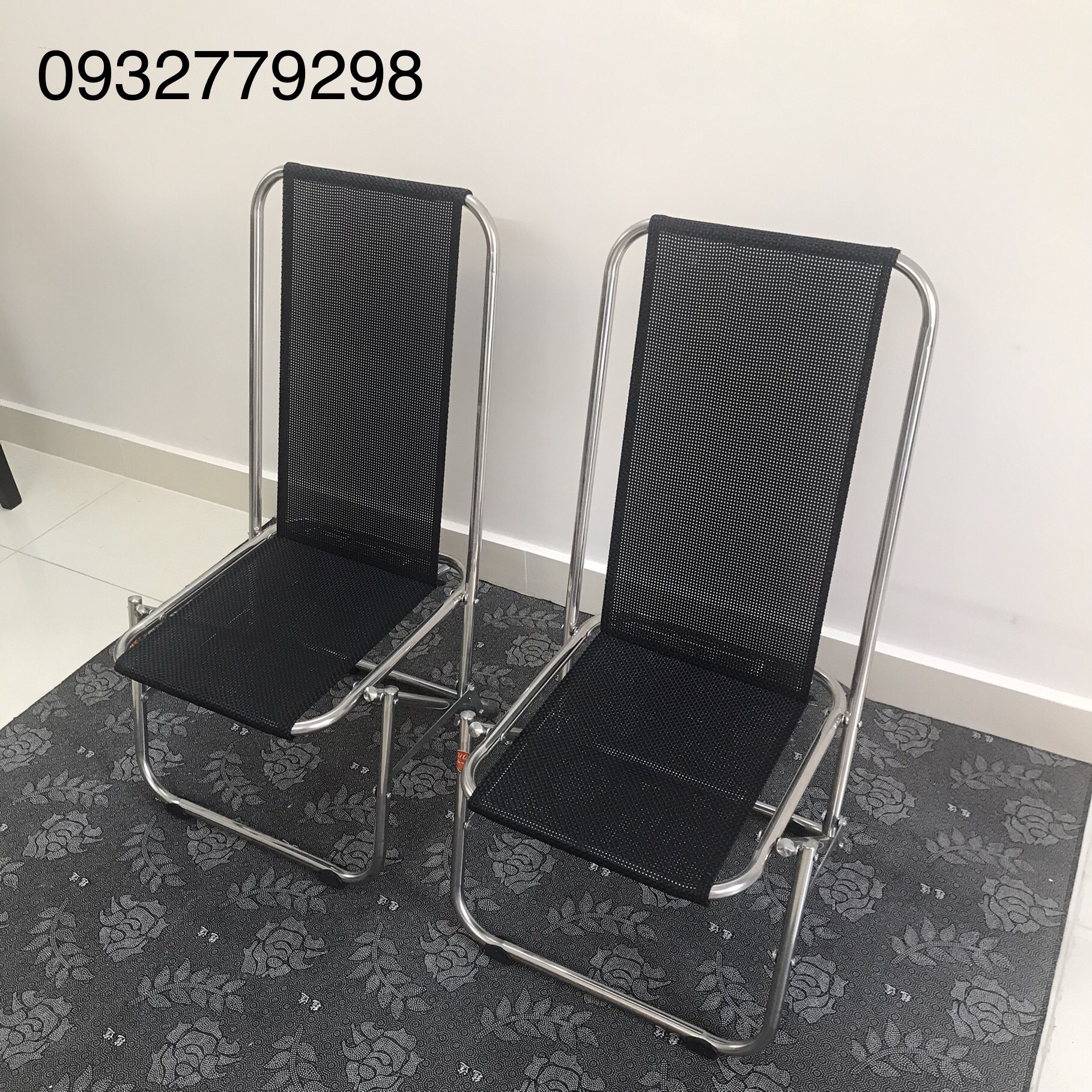 Ghế xếp lưới lưng cao 90cm bền đẹp