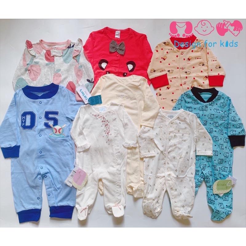 (Chọn mẫu) Sleepsuit bộ body dài tay cho bé trai và bé gái