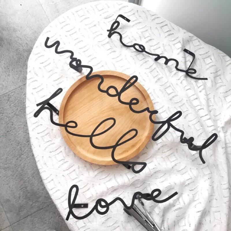 Chữ sắt treo tường trang trí nhà, Chữ wonderful, love, hello, happy, home, merci
