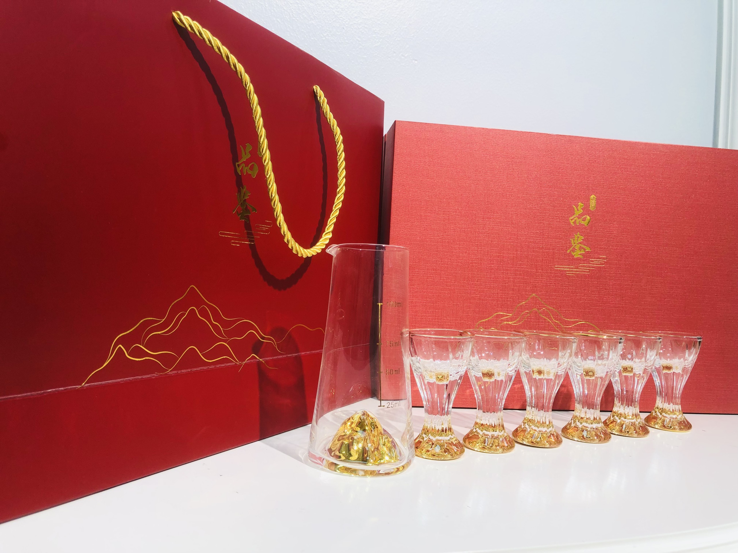 Bộ ly tân cổ điển BLR-18 mạ vàng, thiết kế tinh xảo, cực kỳ sang trọng