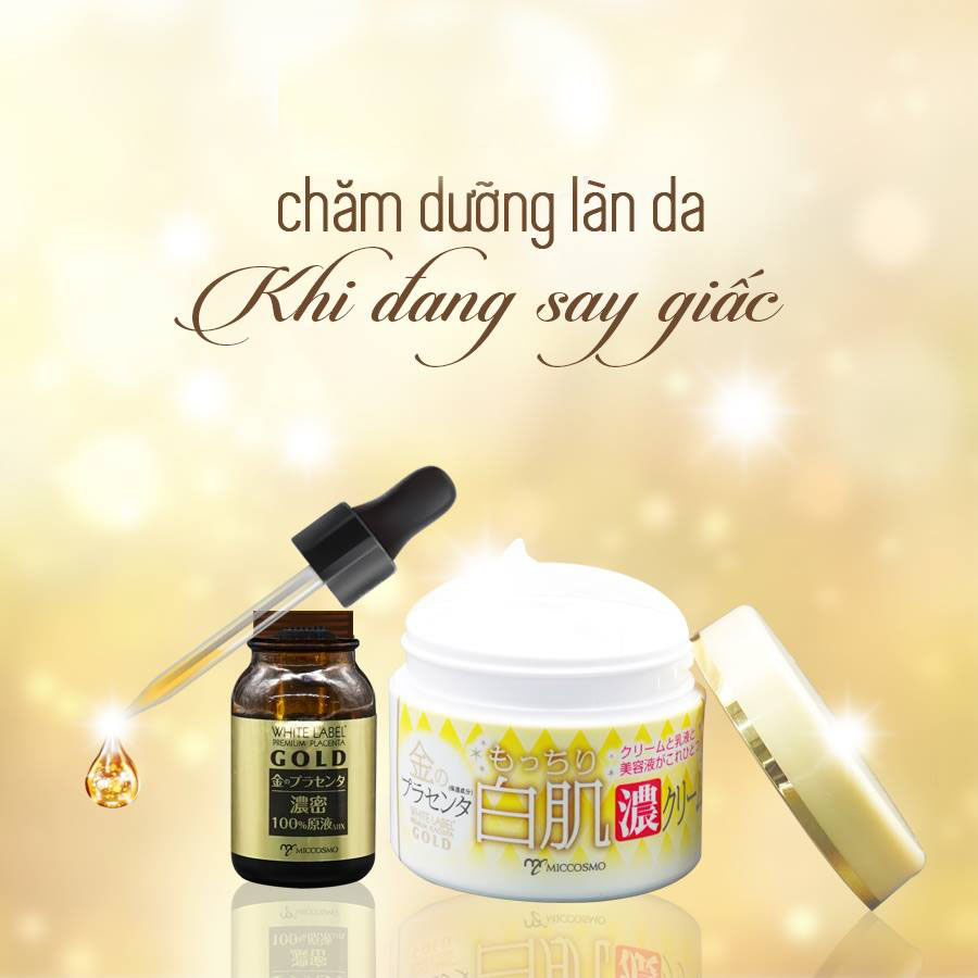 Kem Dưỡng Trắng, Chống Lão Hóa Từ Nhau Thai Và Collagen Từ Nhật Bản White Label Premium Placenta Rich Gold Cream Hũ 60gr