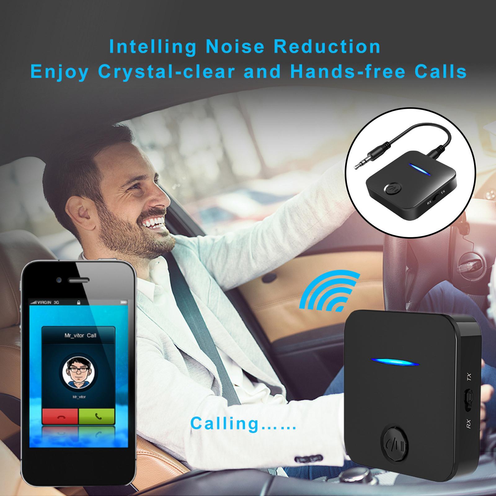 2x Wireless Bluetooth 5.0 Audio Transmitter Receiver Adapter SBC for TV PC Car