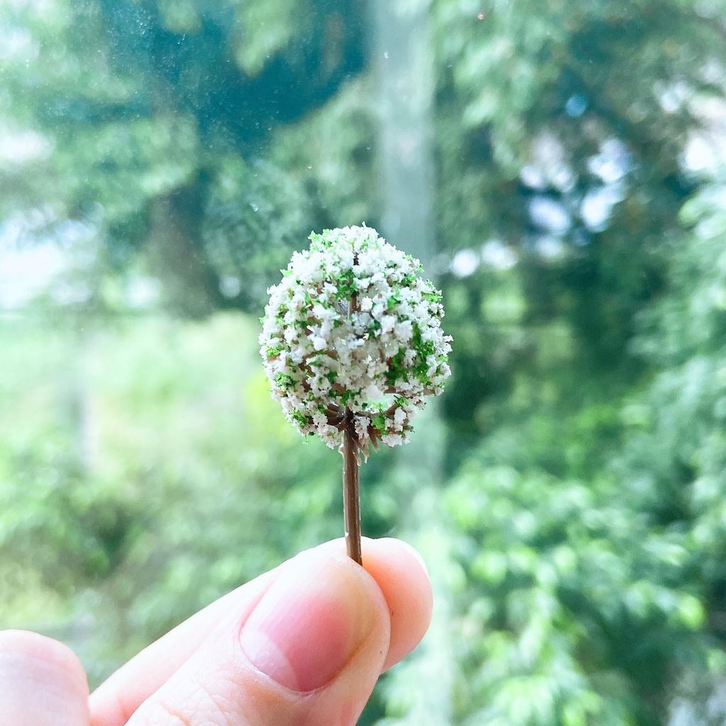 Tiểu cảnh mini ️ Mô hình cây nở hoa trang trí tiểu cảnh, non bộ, bán cạn