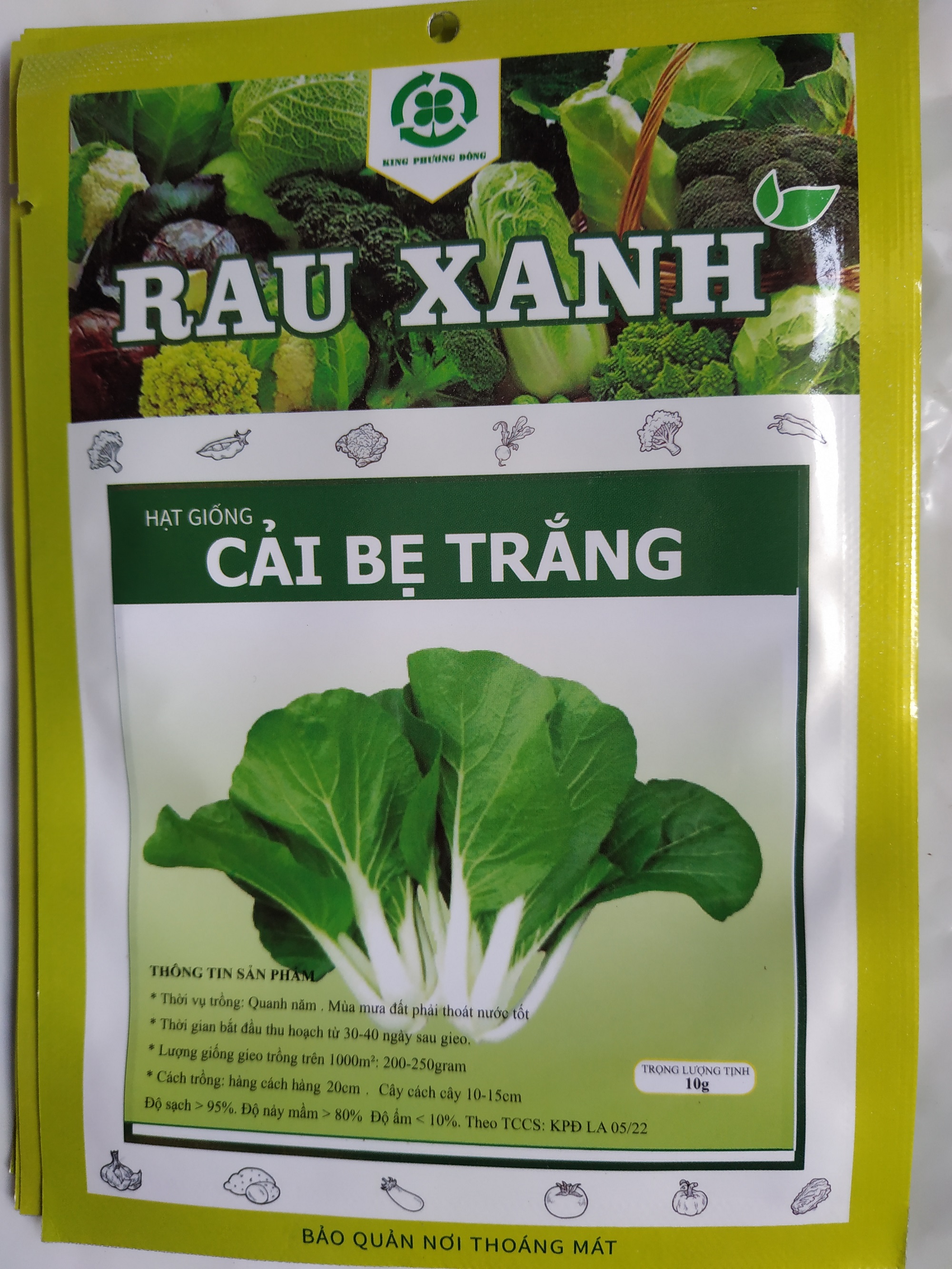 Hạt giống CẢI BẸ TRẮNG - gói 10 gram