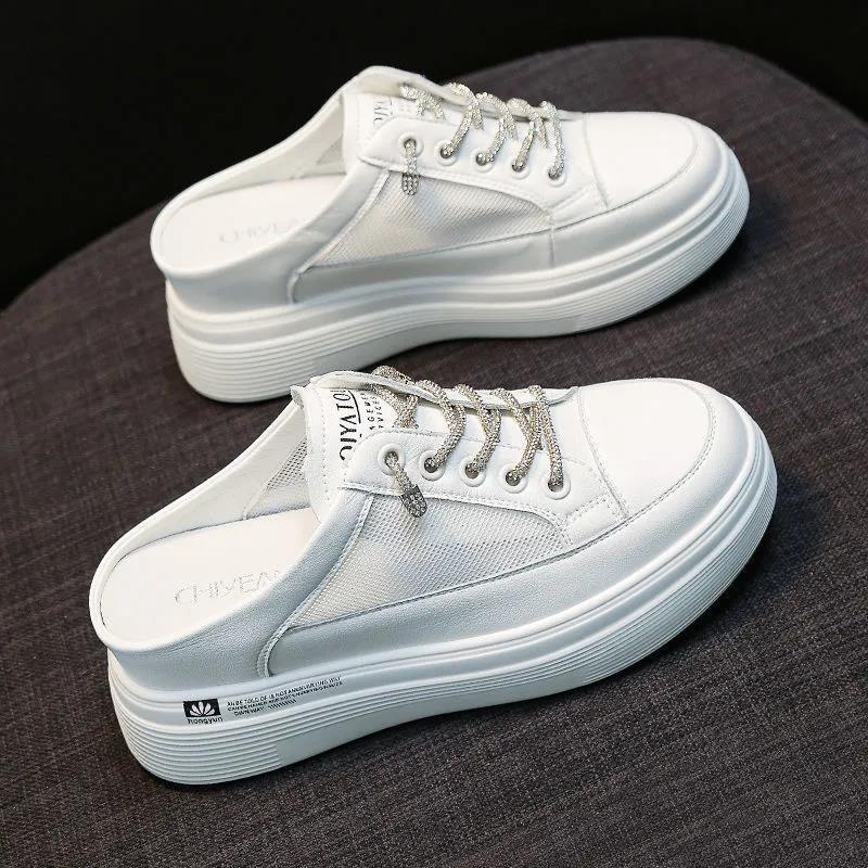 Dép Bít Mũi Đế Dày Tăng Chiều Cao Thời Trang Cho Nữ