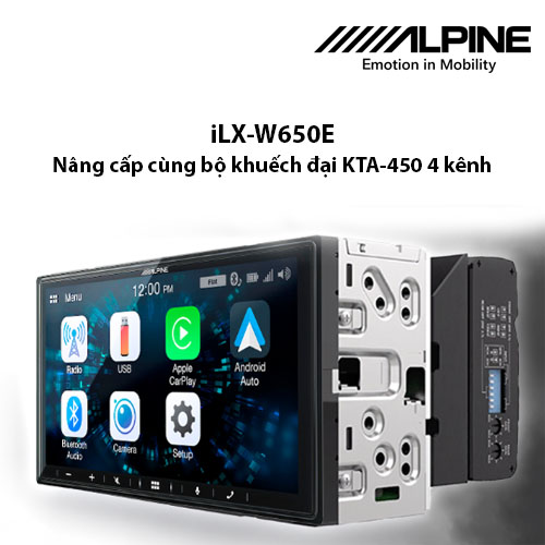 ILX-W650E MÀN HÌNH ĐA PHƯƠNG TIỆN 2 DIN 7 INCH APPLE CARPLAY/ ANDROID AUTO CHÍNH HÃNG ALPINE