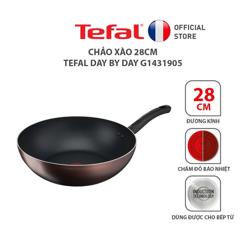 Chảo xào chống dính đáy từ Tefal Day by Day 28cm, dùng cho mọi loại bếp- Hàng chính hãng