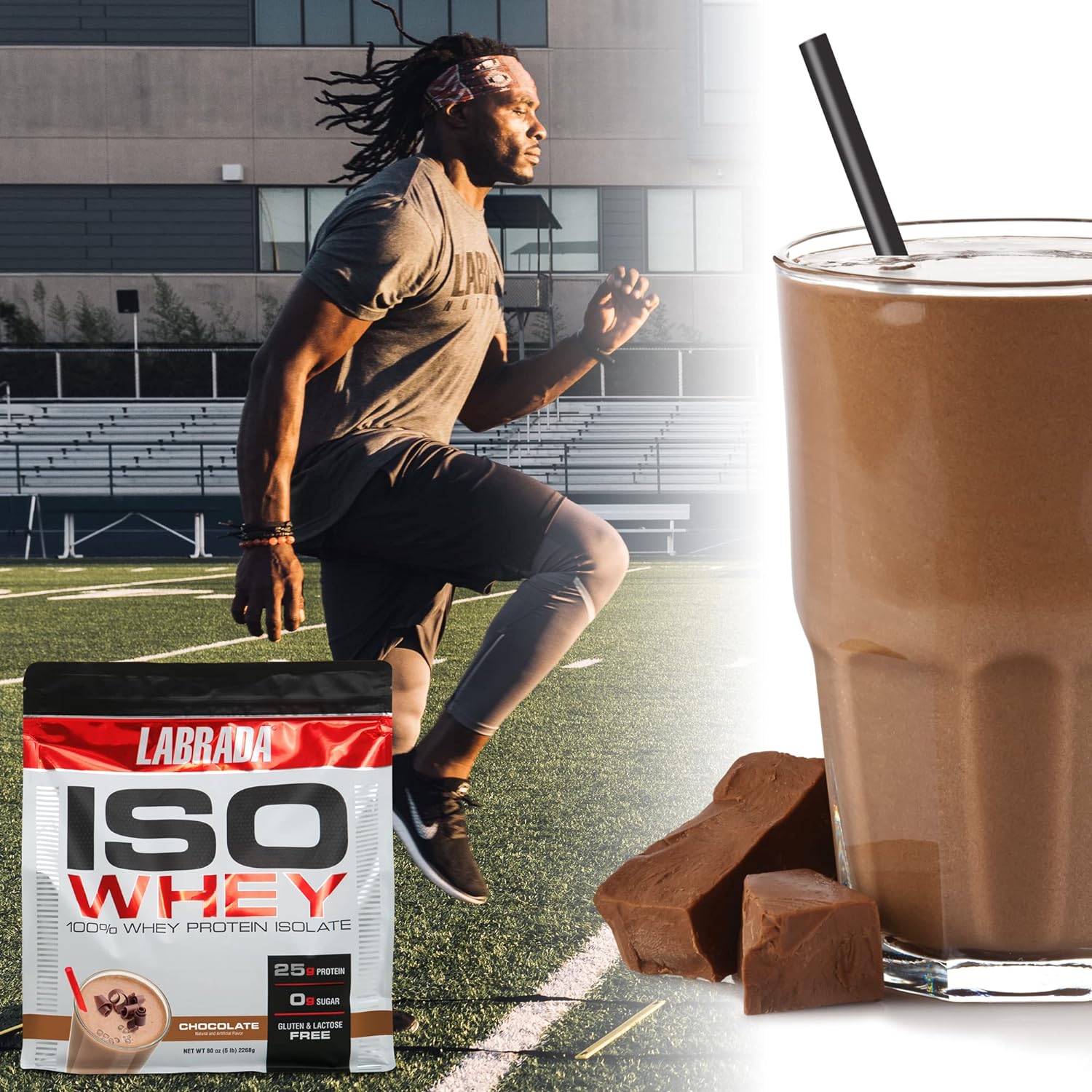 Iso Whey Labrada Whey Protein Isolate Hỗ Trợ Tăng Cơ Giảm Mỡ Bổ Sung Bcaa, Glutamine Không Lactose