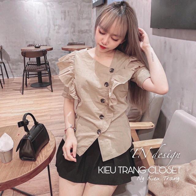 Sơ mi khuy bèo lệch TN
