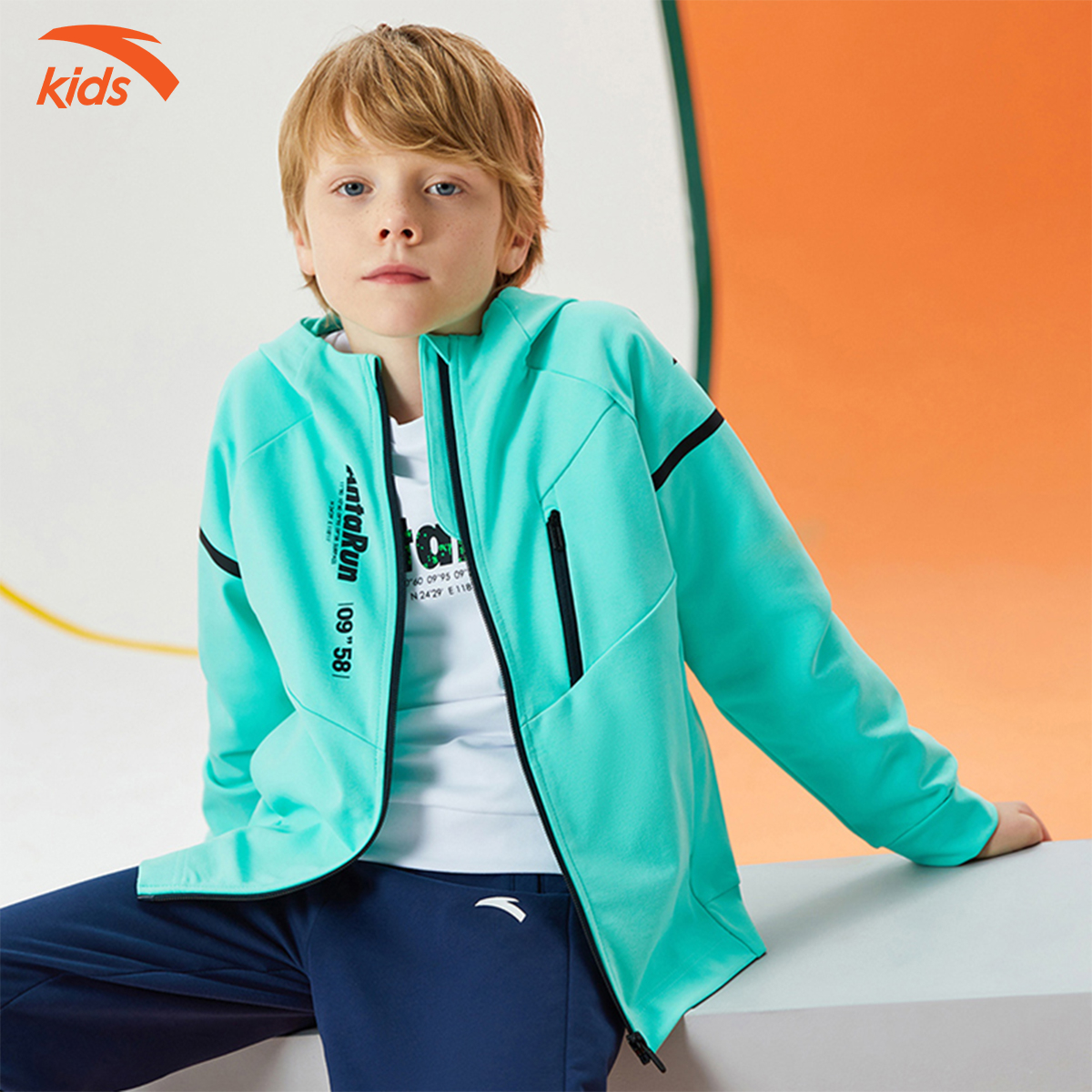 Áo khoác bé trai phối màu thời trang Anta Kids 352135707, chống nước, cản gió
