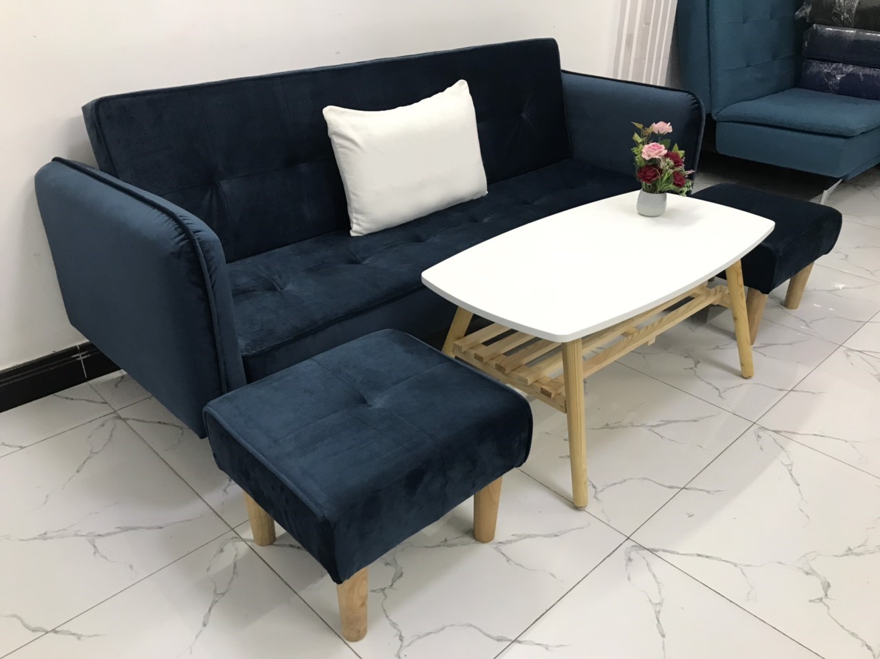 Bộ ghế sofa giường sofa bed tay vịn phòng khách sopha sivali03 salon