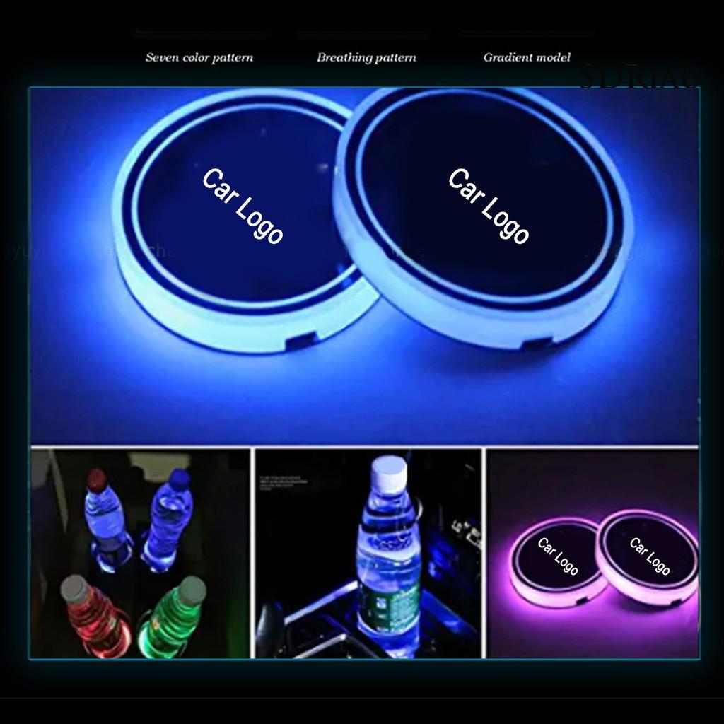 Set 2 Giá Đỡ Cốc Có Đèn Led Phát Sáng Sạc Usb Cao Cấp Tiện Dụng