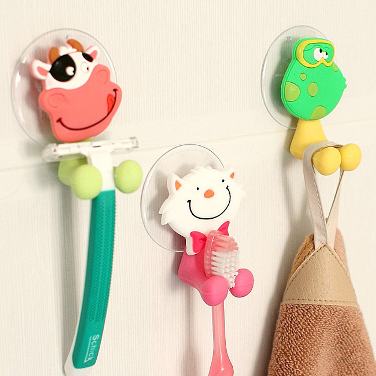 Combo 3 Dụng Cụ Để Bàn Chải Hình Thú Ngộ Nghĩnh
