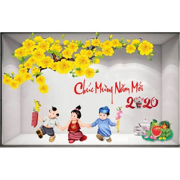 Bộ decal Mừng  xuân canh tý PK600