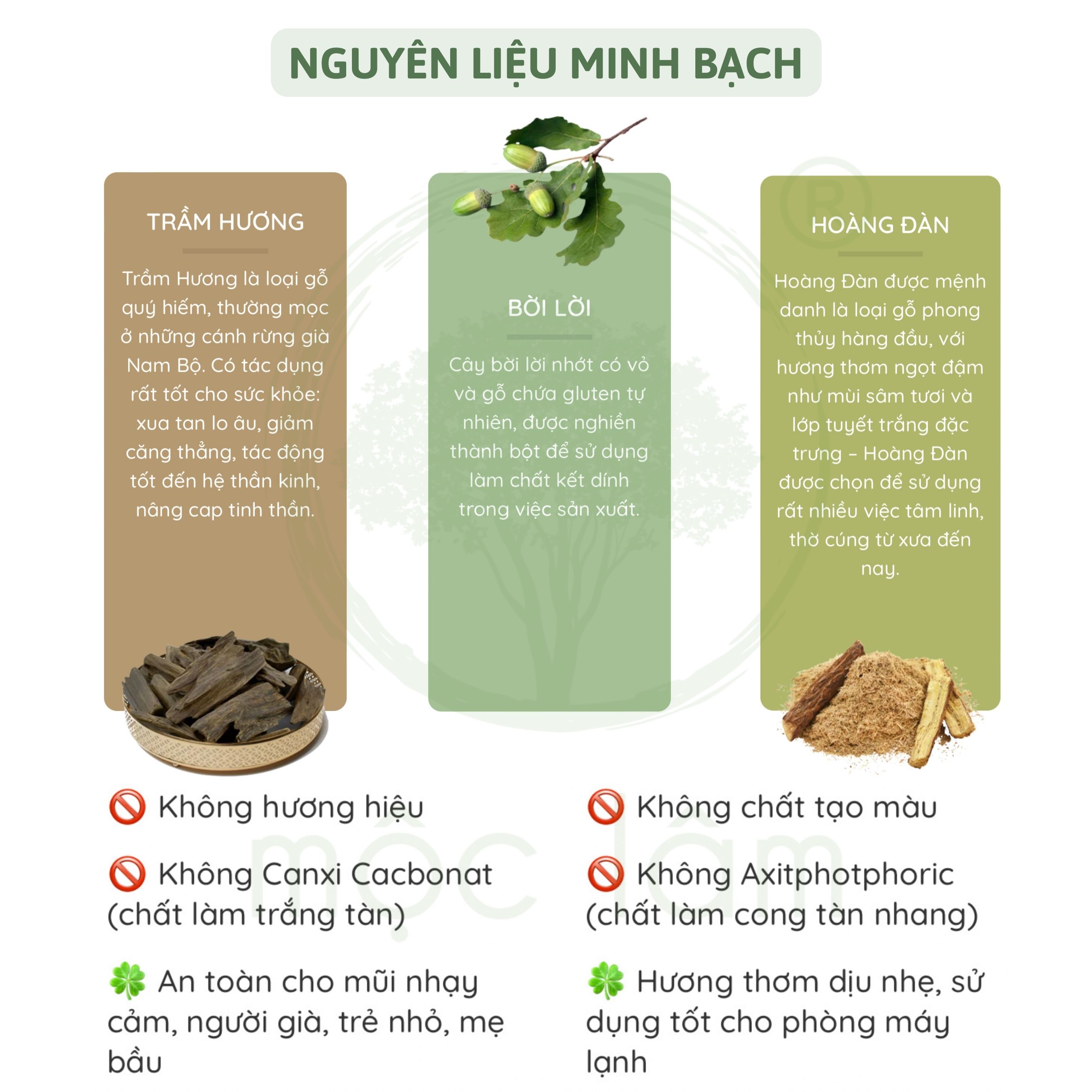 Nhang Trầm Hương MỘC LÂM - 38cm- Nhang sạch ít khói - Hương thơm dịu nhẹ - Dùng trong phòng máy lạnh