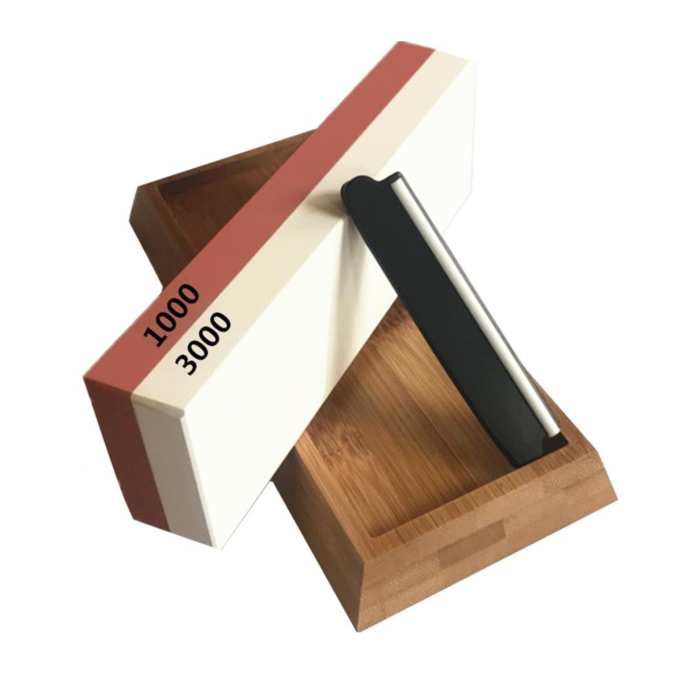 Đá Mài 400/1000 3000/8000 Grit Dành Cho Mọi Lưỡi Dao, Với Dụng Cụ Mài Đế Chống Trượt Và Dẫn Hướng Góc