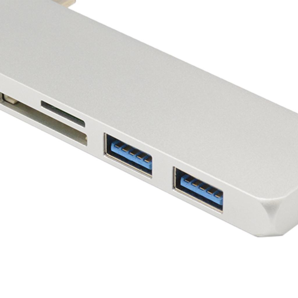 7 In 1 USB Type C Hub 4K & 2 USB C & /TF Card Reader & 2 USB 3.0
