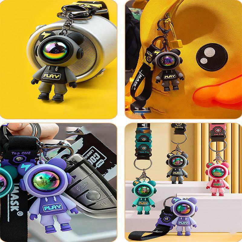 Móc khóa phi hành gia hình gấu hoạt hình dễ thương giá rẻ keychain spaceman astronaut cute đáng yêu MK03