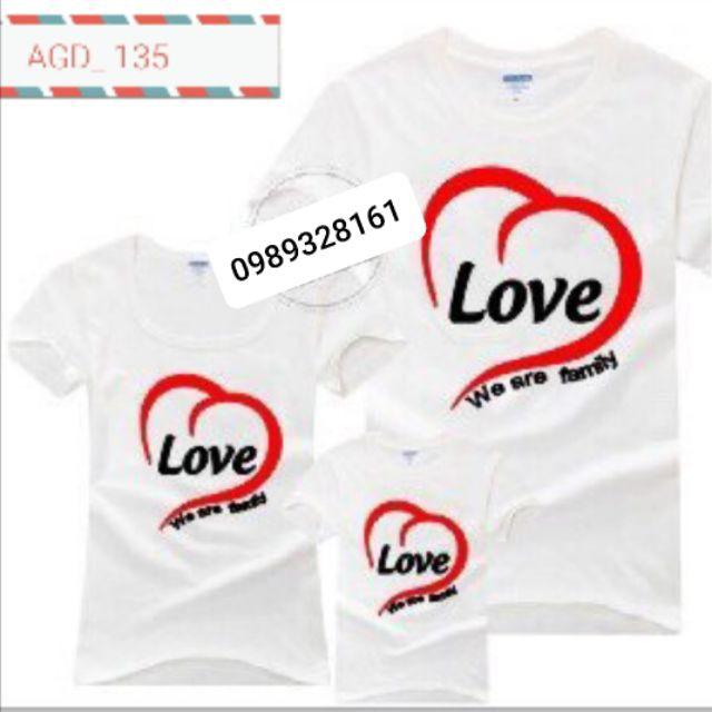 Áo gia đình ngôi sao I LOVE YOU - MÃ AGD 137