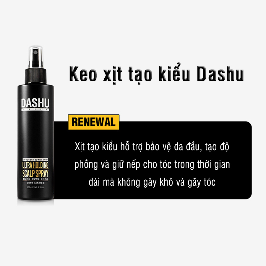 Keo xịt tạo kiểu tóc DASHU mini 50ml giữ nếp lâu, không gây hư tổn tóc, dành cho cả nam và nữ JS-XT022