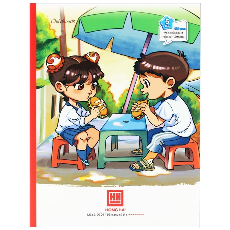 Vở 5 Ô Ly 96 Trang 120gsm Class Childhood - Hồng Hà 0301 (Mẫu Màu Giao Ngẫu Nhiên)