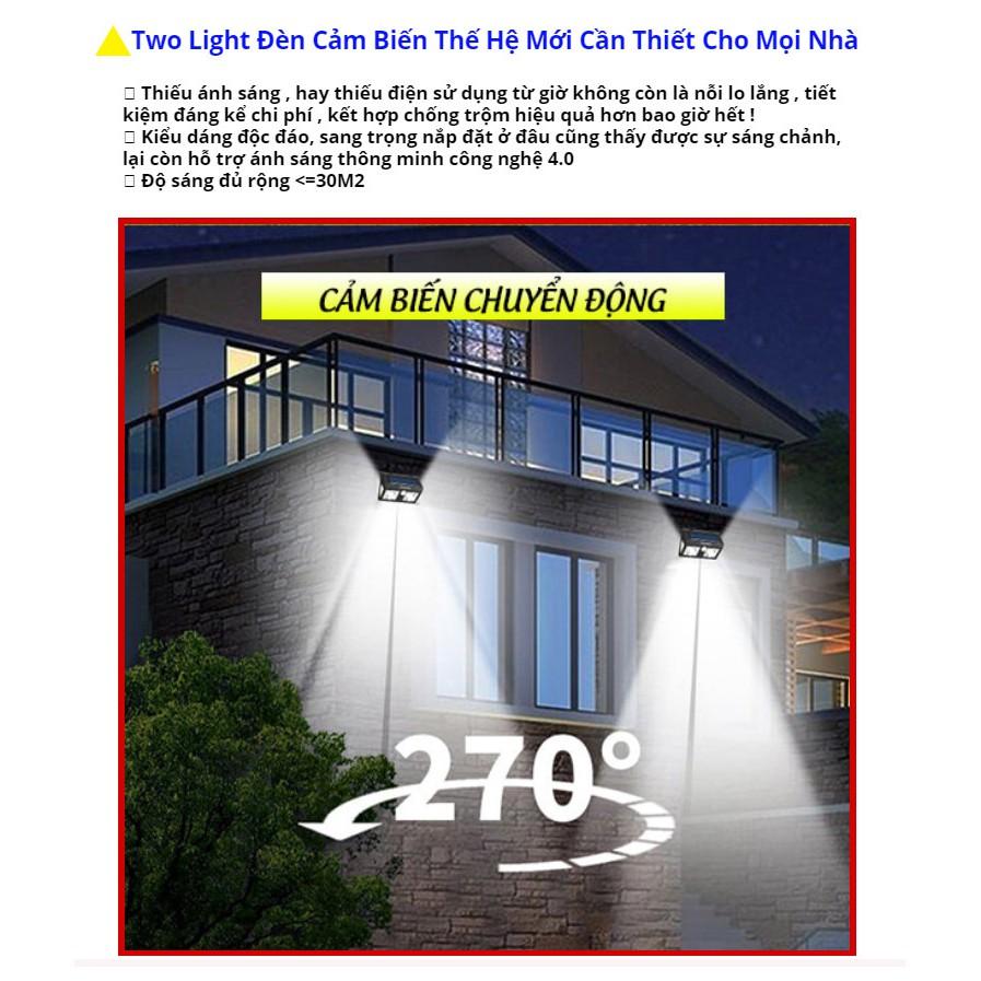 ĐÈN CẢM BIẾN THÔNG MINH TWO LIGHT SỬ DỤNG NĂNG LƯỢNG MẶT TRỜI