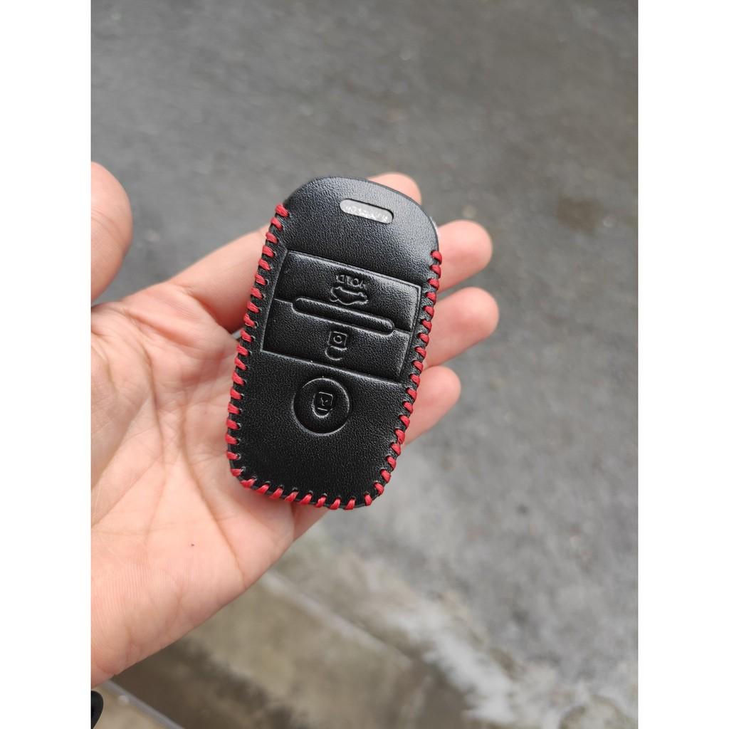 Bao da chìa khóa R002 dành cho xe KIA K3, Cerato, Sorento- chìa thông minh có kèm móc treo