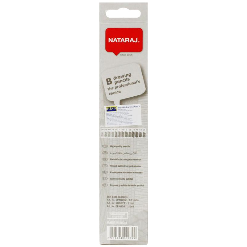 Hộp 12 Bút Chì Vẽ B - Nataraj