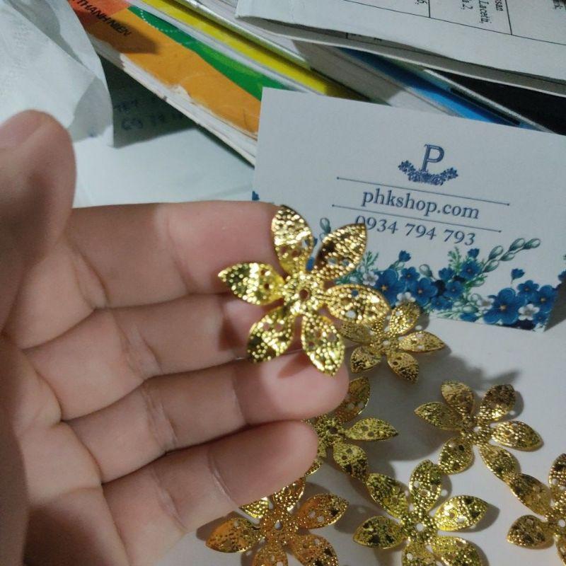 10 hoa mạ vàng cao cấp size 3.5cm