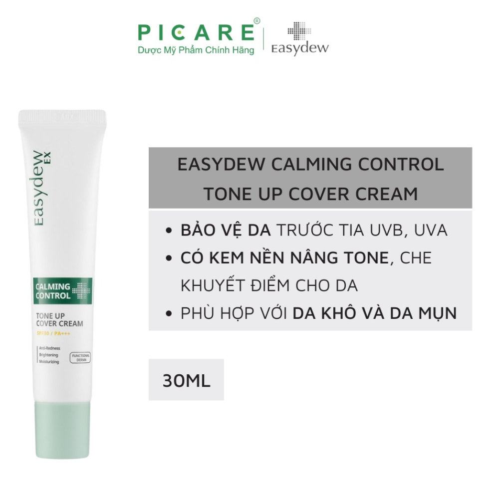 Kem Chống Nắng Trang Điểm Làm Dịu Cho Da Easydew Ex Calming Control Tone Up Cover 40ml