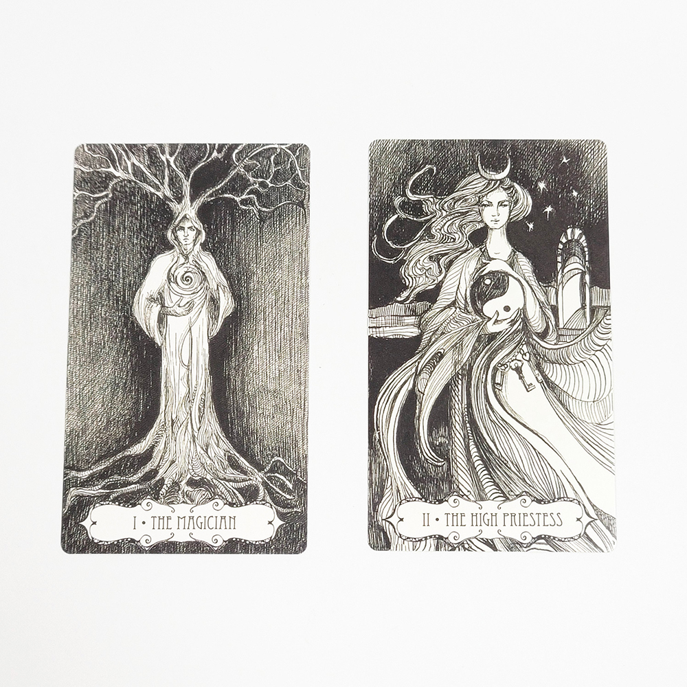 Bộ Bài Tarot Of The Abyss 78 Lá Bài 7x12 Cm Tặng Đá Thanh Tẩy