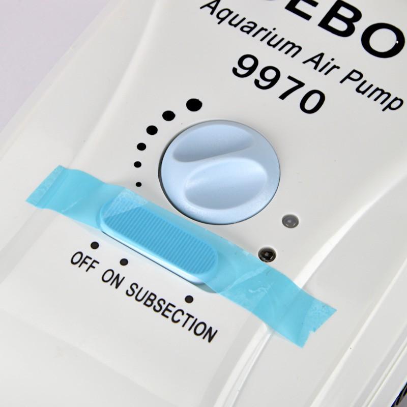 Máy Sủi Khí Oxy 2 Vòi Tích Điện Jebo 9970 Cho Hồ Cá - Dự Trữ Điện Năng Phòng Cúp Điện