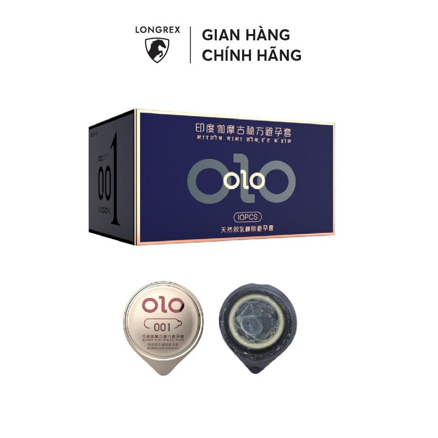 Bao cao su siêu mỏng Longrex kéo dài thời gian quan hệ mùi hương Vani nhiều gel hộp 10 bcs LR09