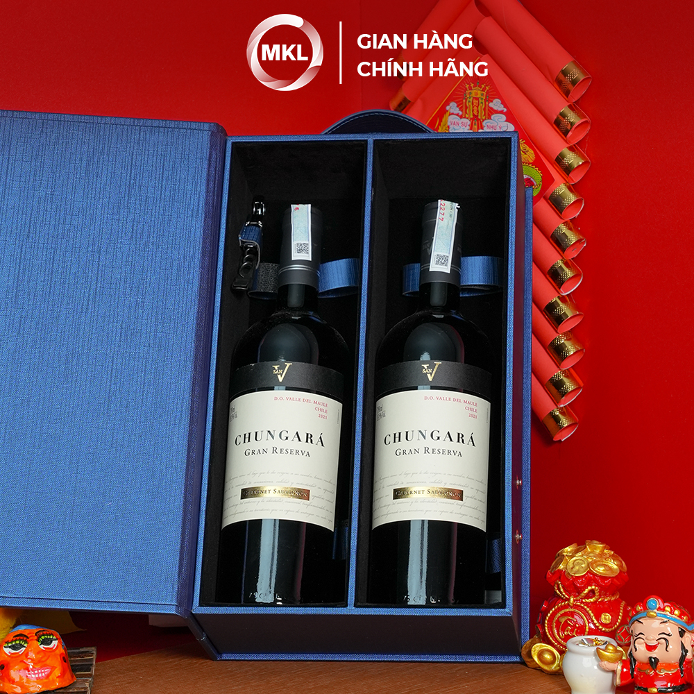 COMBO 2 Rượu Vang Đỏ San Vicente Chungará Cabernet Sauvignon Gran Reserva 750ml 13.5% - Chile - Hàng Chính Hãng