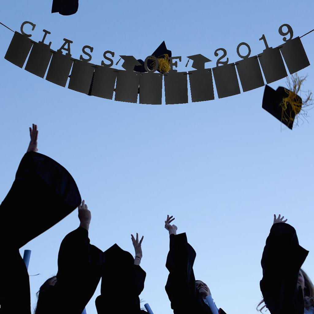 Graduation Photo Banner Class of 2019 Kraft Photo Folder Flag Hanging Decor