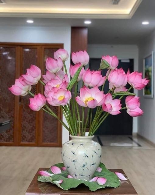 Lọ hoa dáng vò cao 30cm gốm sứ Bát Tràng men rạn vẽ hoạ tiết