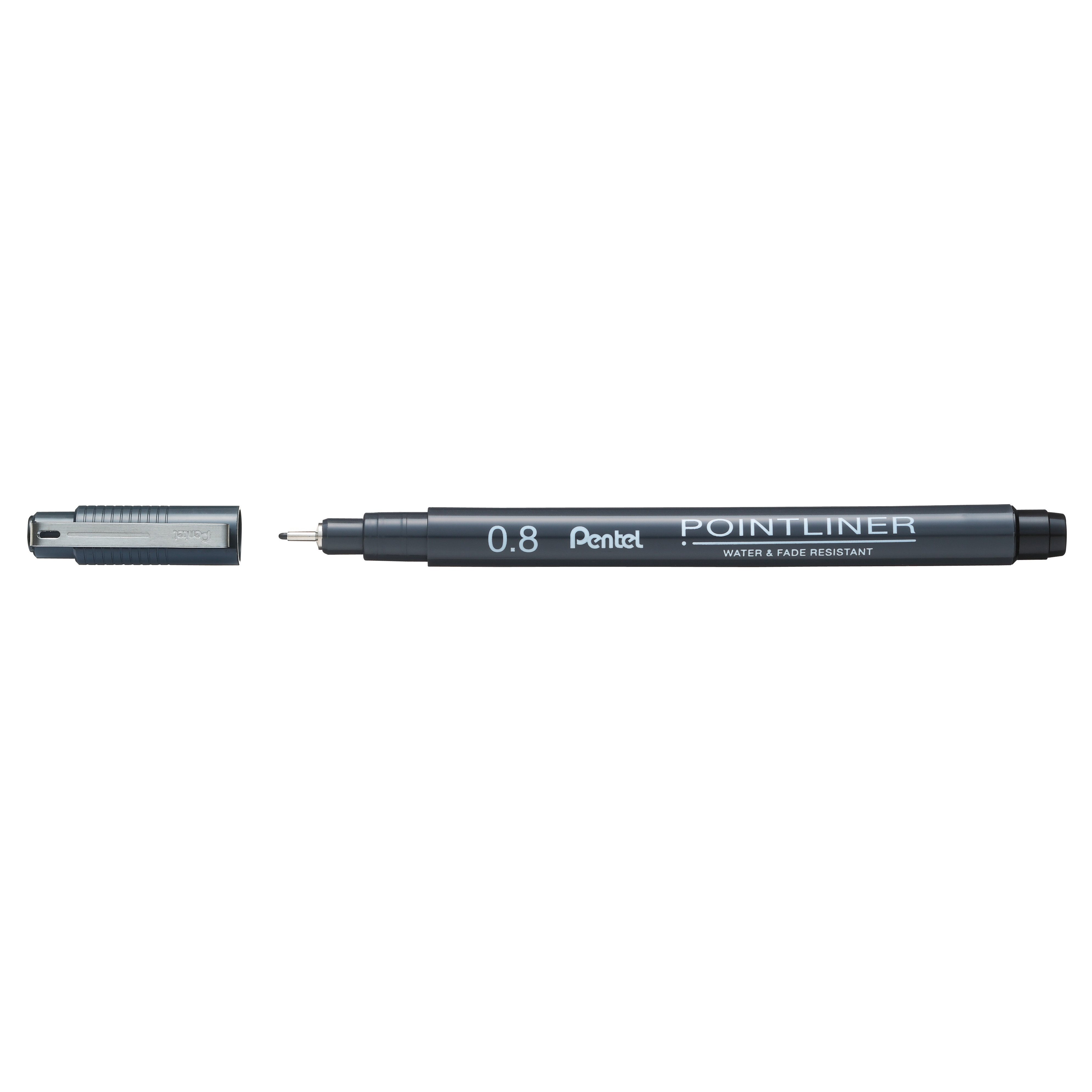 Bút Fineliner đi nét Pentel Pointliner Water & Fade Resistant - 0.8mm - Màu đen (Black)