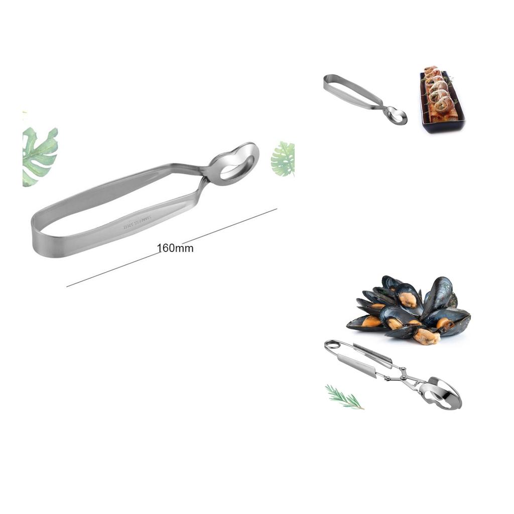 Escargot Tongs Ốc Sên Lưỡi Thép Không Gỉ Công Cụ Nấu ăn Nhà Bếp Nặng