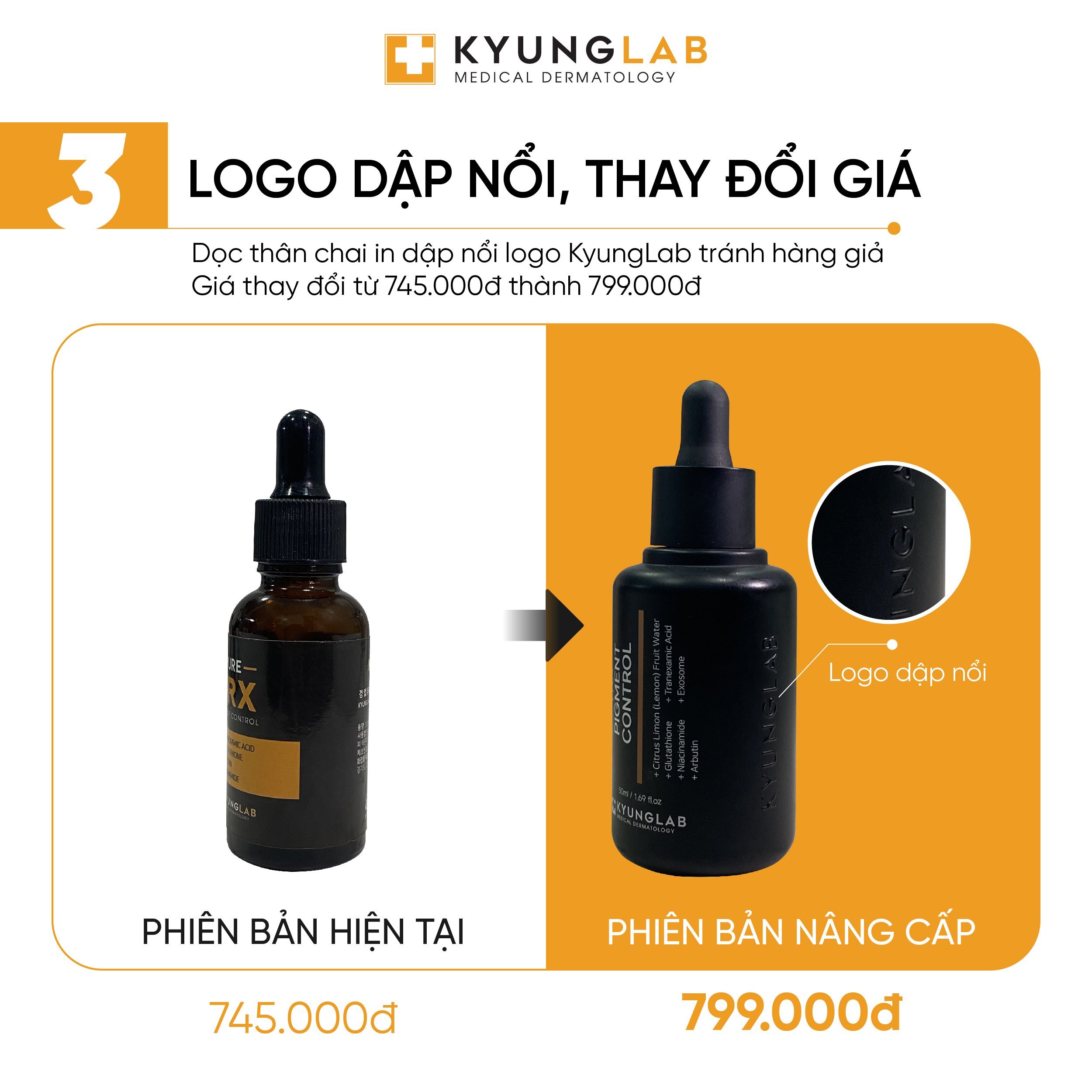 Serum hỗ trợ giảm thâm nám làm trắng da KYUNG LAB PURE TRX PIGMENT CONTROL 50ml